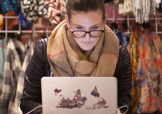 Thoughtfully writing a blog post